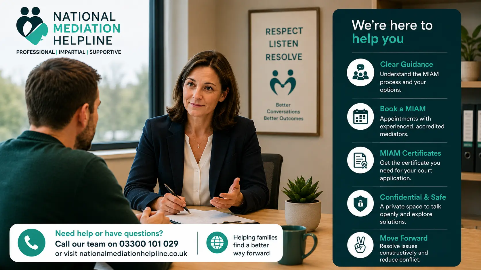 MIAM Exemptions Explained National Medaition Helpline UK Hartlepool